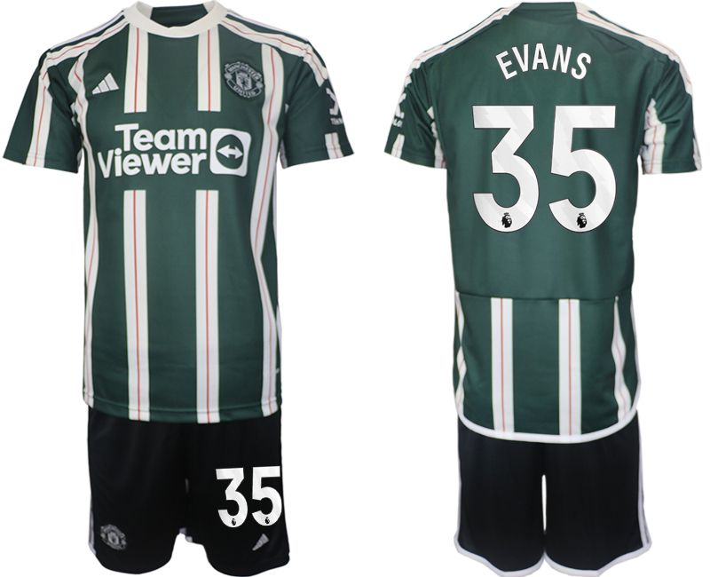 Men 2023-2024 Club Manchester United away green #35 Soccer Jersey